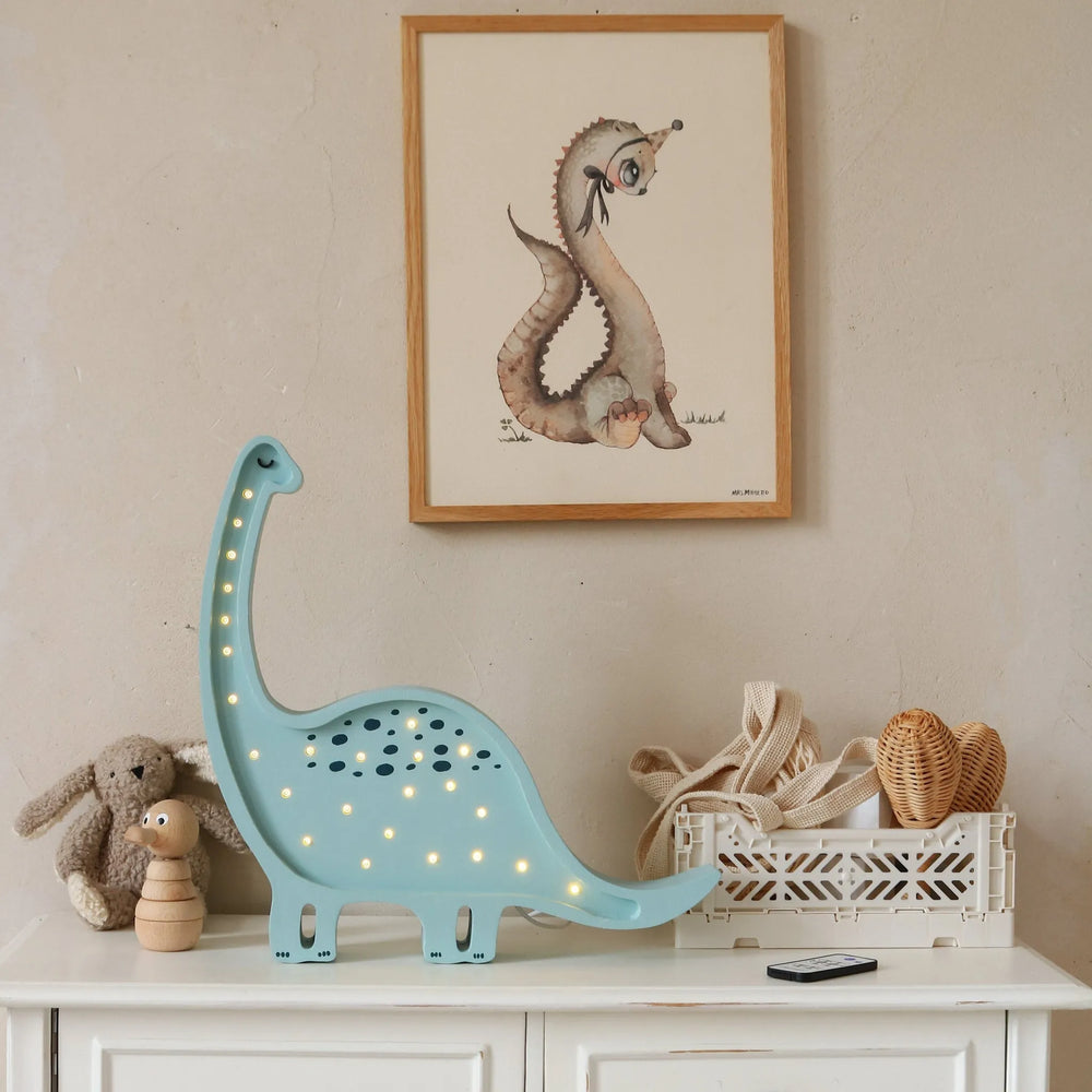 Dino Diplodocus Lamp - Little Lights - Wooden Lamps