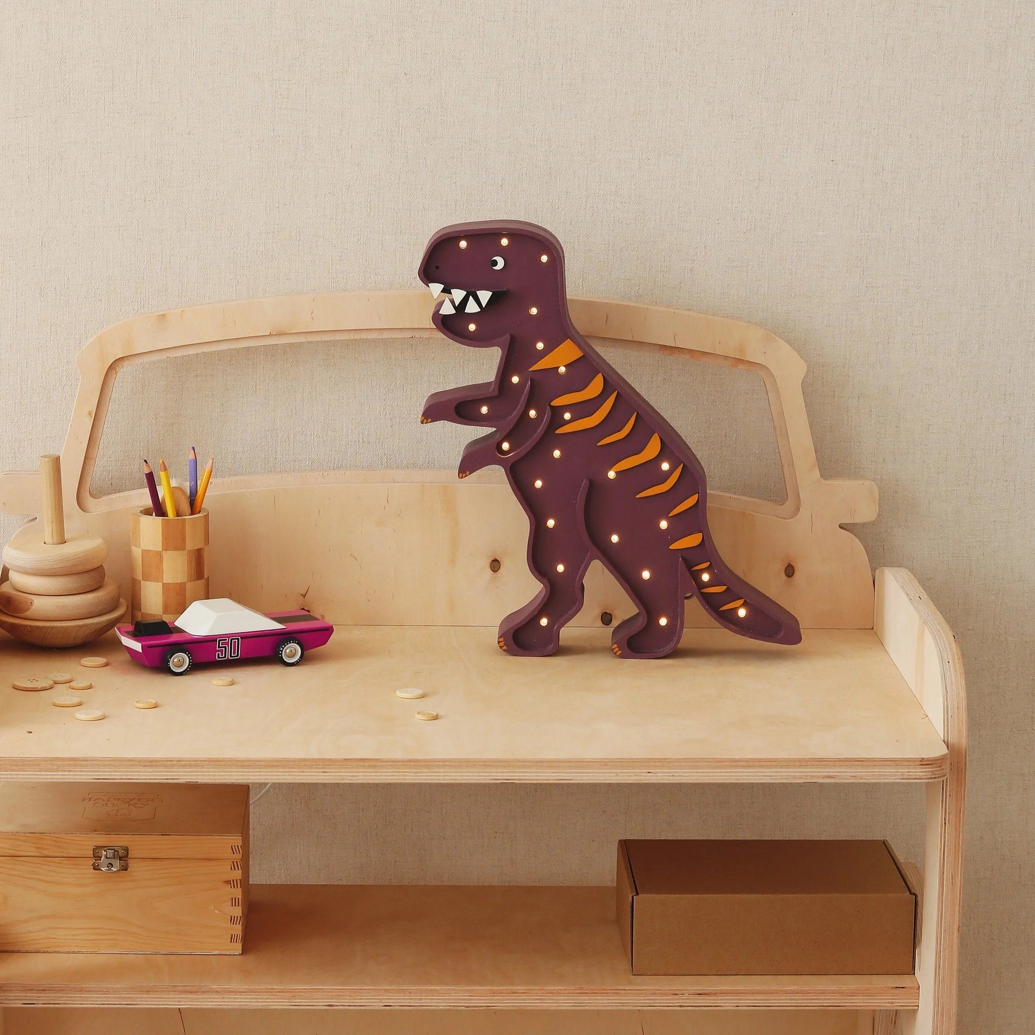 Dino T.rex Lampa - Bedside Lamps - Little Lights