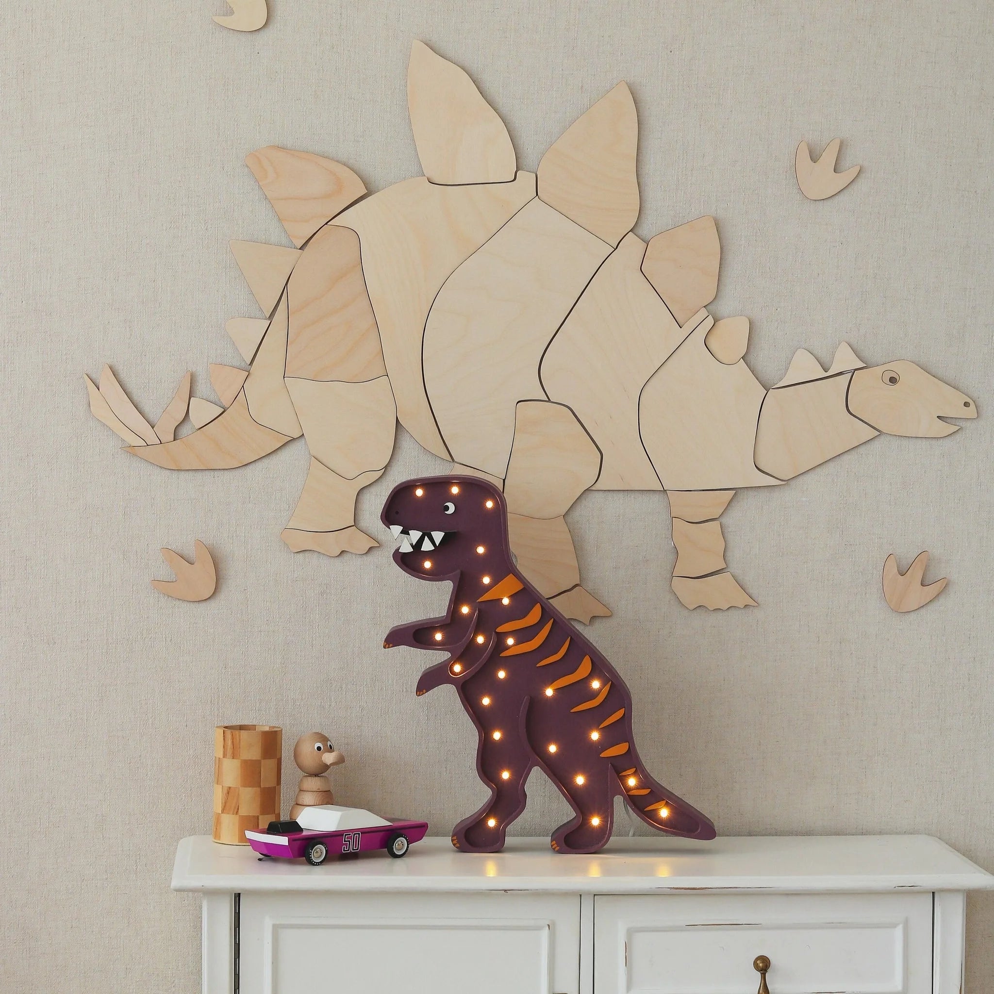 Dino T.rex Lampa - Bedside Lamps - Little Lights