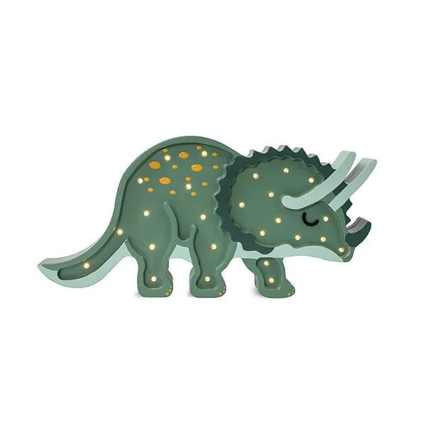 Dino Triceratops Lamp - Little Lights - Wooden Lamps