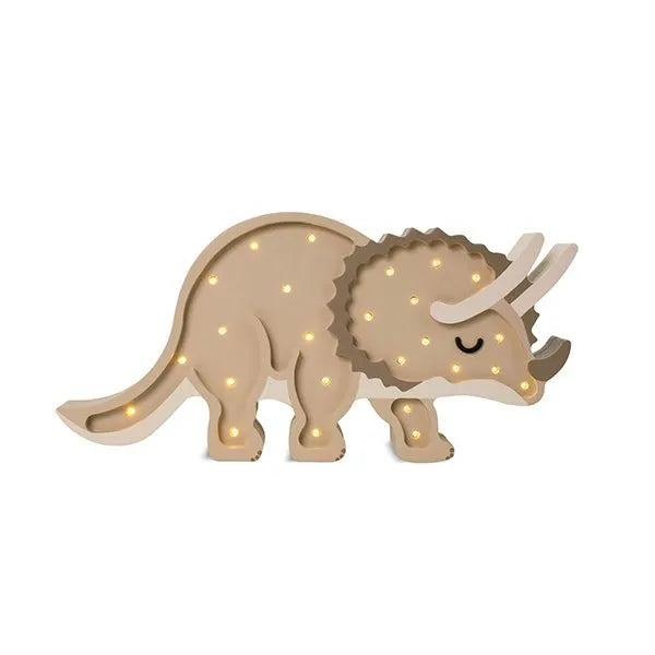 Dino Triceratops Lamp - Little Lights - Wooden Lamps