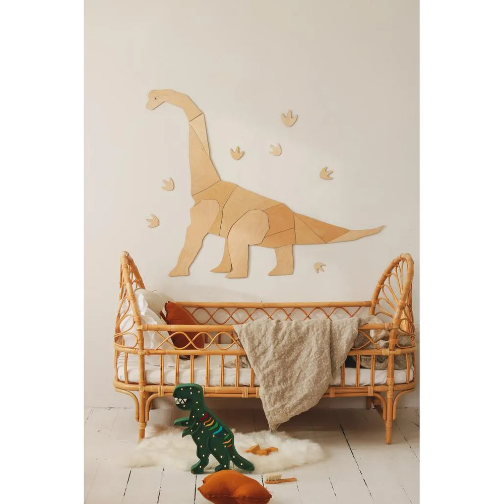 Diplodocus Dinosaurier – Wanddekoration aus Holz, Größe S – 75 cm x 90 cm – Wand – Jetzt zuschneiden