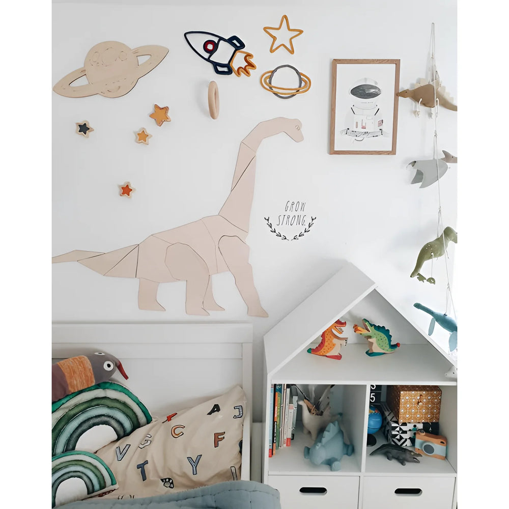 Dinosaurus Diplodocus - Drevená Nástenná Dekorácia Veľkosť s - 75cmx90cm - Nástenná - Cut It Now