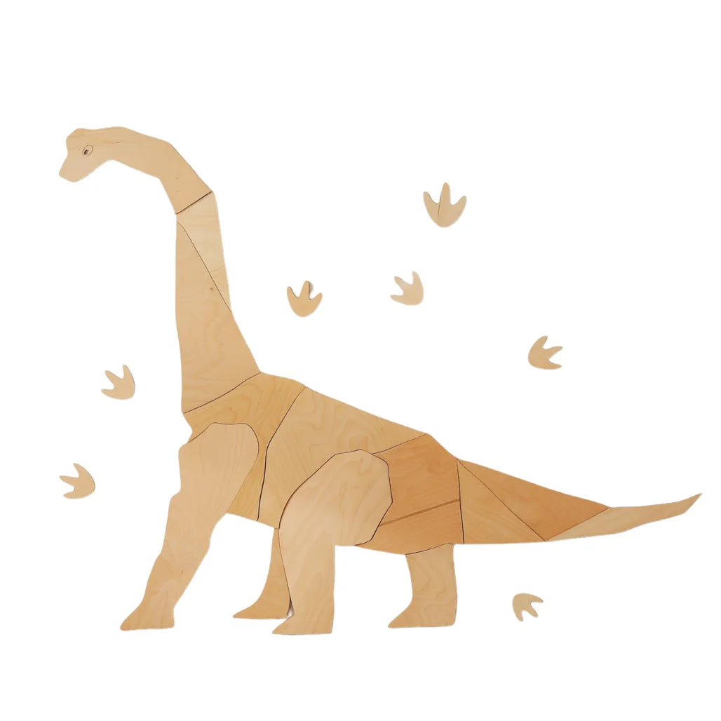 Dinosaurus Diplodocus - Drevená Nástenná Dekorácia Veľkosť s - 75cmx90cm - Nástenná - Cut It Now