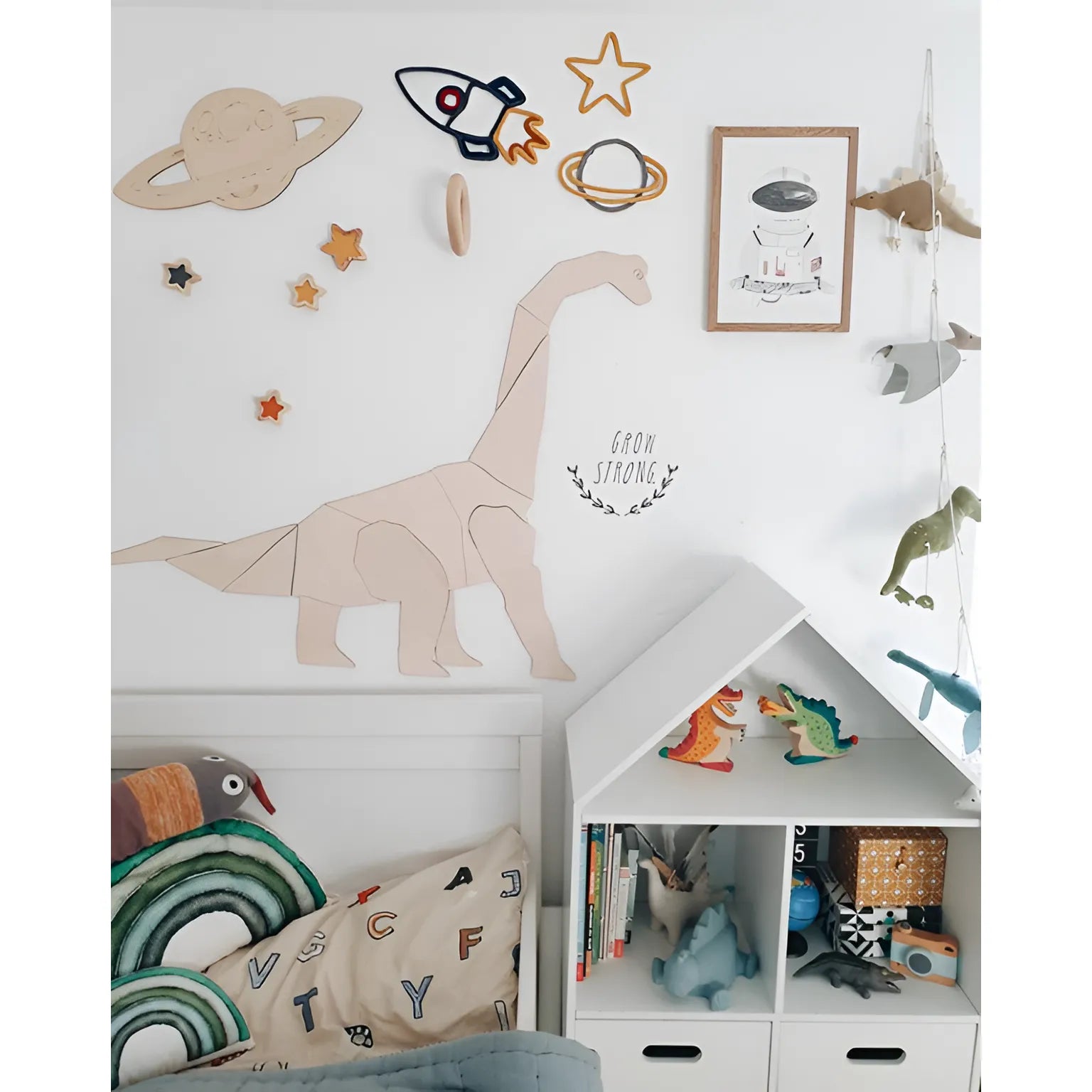 Diplodocus Dinosaur - Wooden Wall Decoration Size m - 100cmx120cm - Wall - Cut It Now