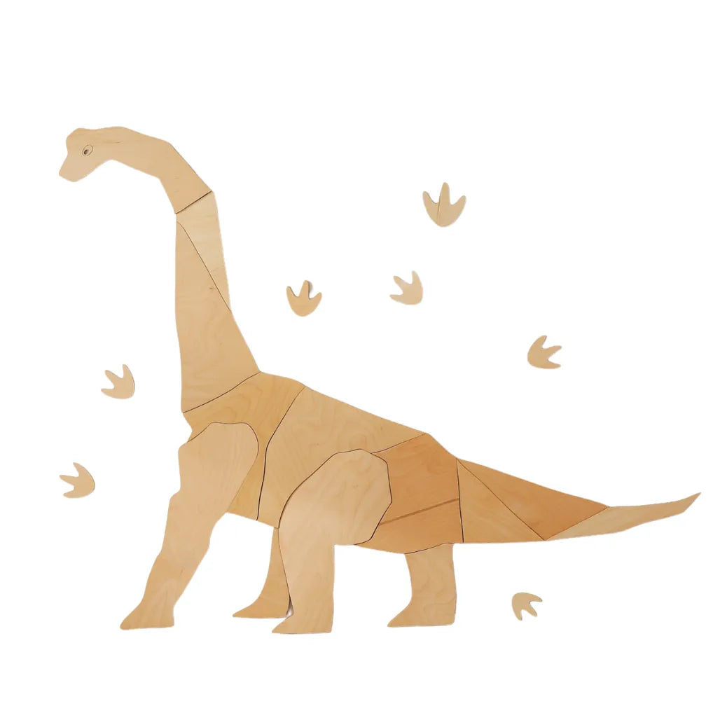 Diplodocus Dinosaur - Wooden Wall Decoration Size m - 100cmx120cm - Wall - Cut It Now