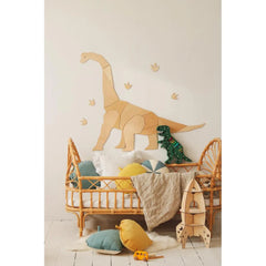 Dinosaurio Diplodocus - Decoración de pared de madera tamaño XL - 125 cm x 150 cm - Pared - Recortar ahora