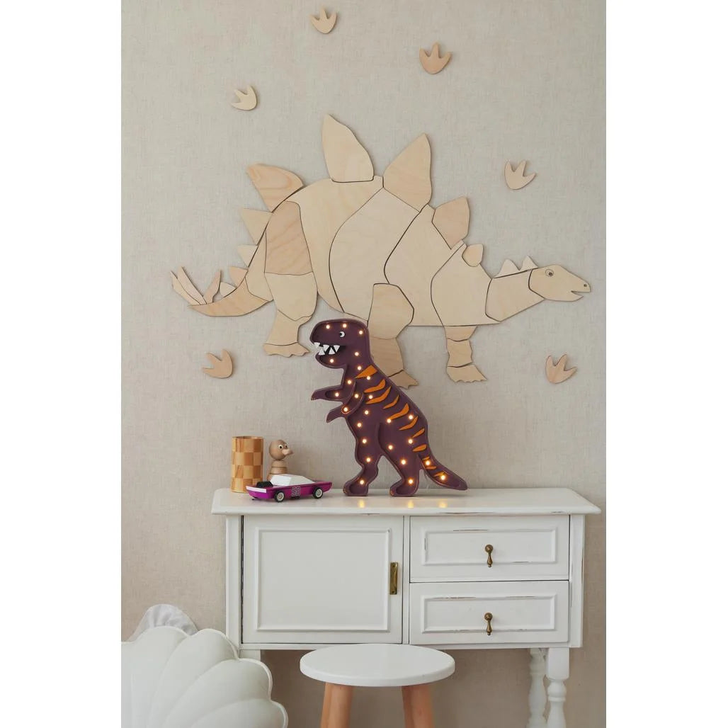 Dinosaurier Stegosaurus - Holz-Wanddeko Größe S - 60cmx94cm - Wanddeko - Cut It Now
