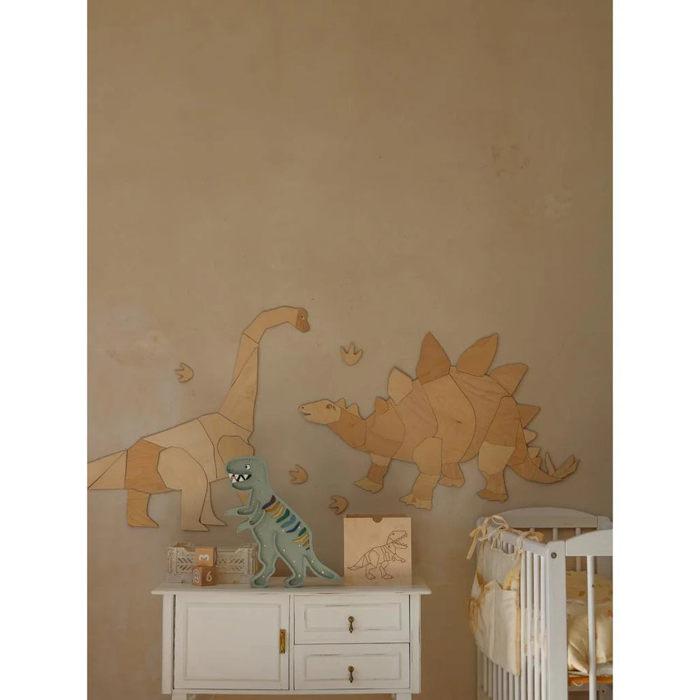 Dinosaurier Stegosaurus - Holz-Wanddeko Größe S - 60cmx94cm - Wanddeko - Cut It Now