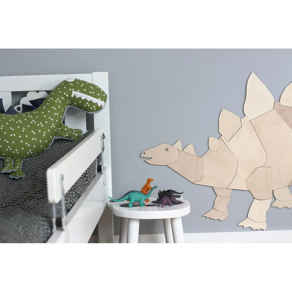 Dinosaur Stegosaurus - Wooden Wall Decoration Size s - 60cmx94cm - Wall Decorations - Cut It Now