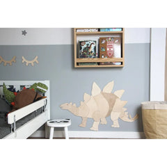 Dinosaurus Stegosaurus - Dřevěná Nástěnná Dekorace Xl Velikost - 100cmx155cm - Nástěnná - Cut It Now