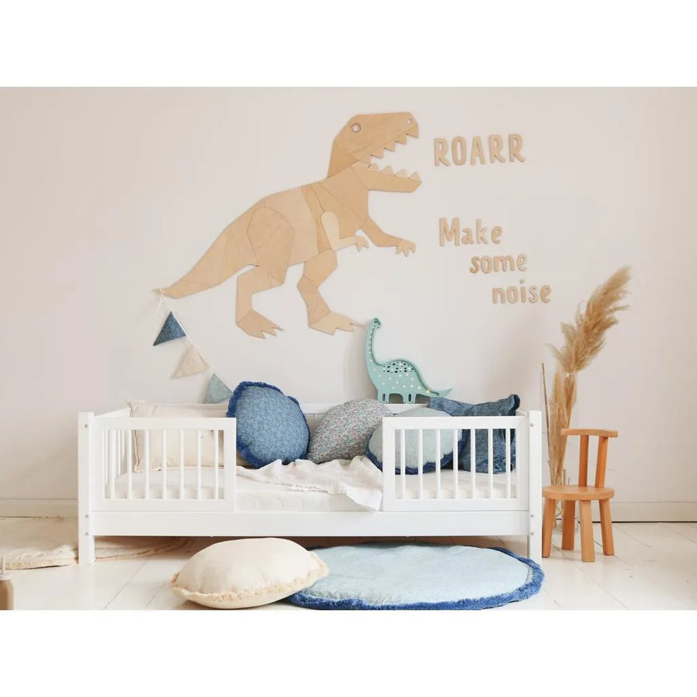 Dinosaurus T-rex Tyranosaurus - Dřevěná Nástěnná Dekorace Velikost m - 100cmx125cm - Nástěnná - Cut It Now