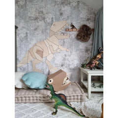 Dinosaurus T-rex Tyranosaurus - Drevená Nástenná Dekorácia Veľkosť s - 67cmx85cm - Nástenná - Cut It Now