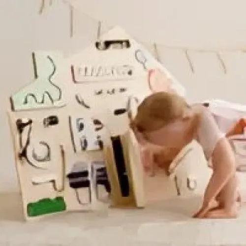 Xl Domček Manipulačná Tabuľa Pastelová - Montessori - Foxy Family