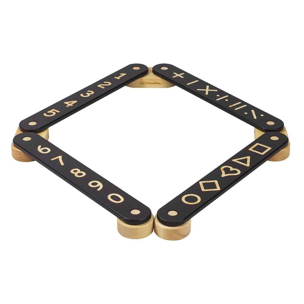 Holz-Schwebebalken schwarz 4 Elemente - Balance Boards - Meowbaby