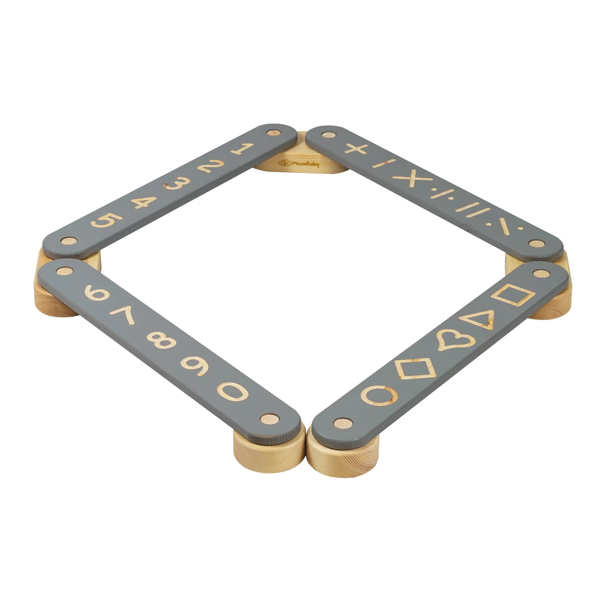 Holz-Schwebebalken Grau 4 Elemente - Balance Boards - Meowbaby