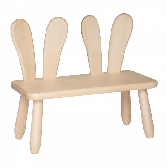 Panca in legno per bambini Natur Bunny - Set in legno e plastica - Kidozia