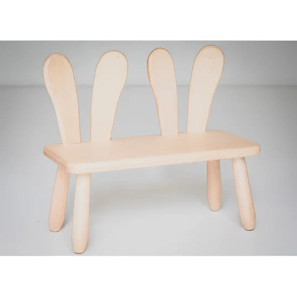 Panca in legno per bambini Natur Bunny - Set in legno e plastica - Kidozia