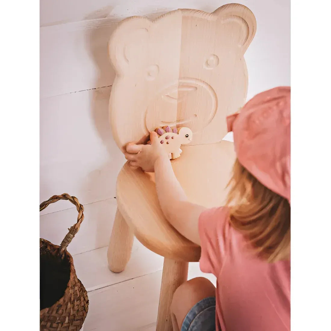 Natur Bear Holz-Kinderstuhl - Holz- und Kunststoff-Sets - Kidozia