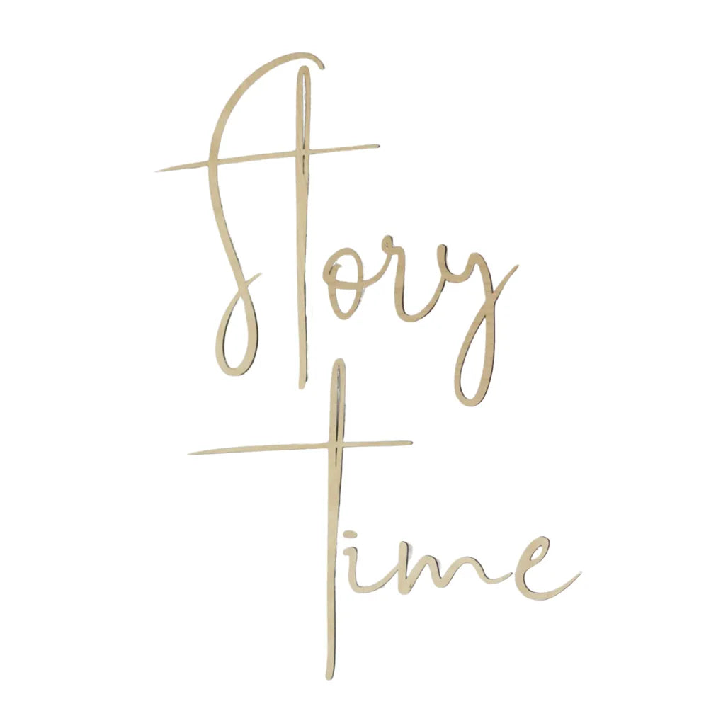 Wooden Wall Board: story time - 68cmx30cm - Wall Decoration - Cut It Now