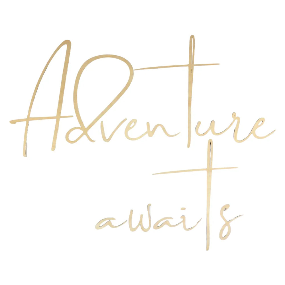 Cartello da parete in legno: L'avventura ti aspetta - 100 cm x 30 cm - Decorazione da parete - Taglialo subito