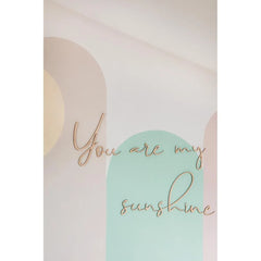 Tablero de madera para pared: Eres mi sol - 150 cm x 30 cm - Decoración de pared - Recortar ahora