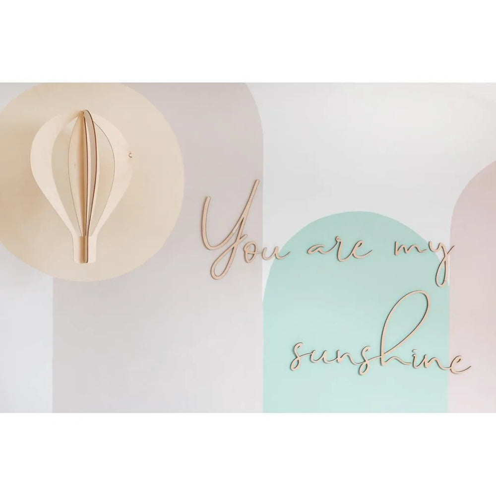 Tablero de madera para pared: Eres mi sol - 150 cm x 30 cm - Decoración de pared - Recortar ahora