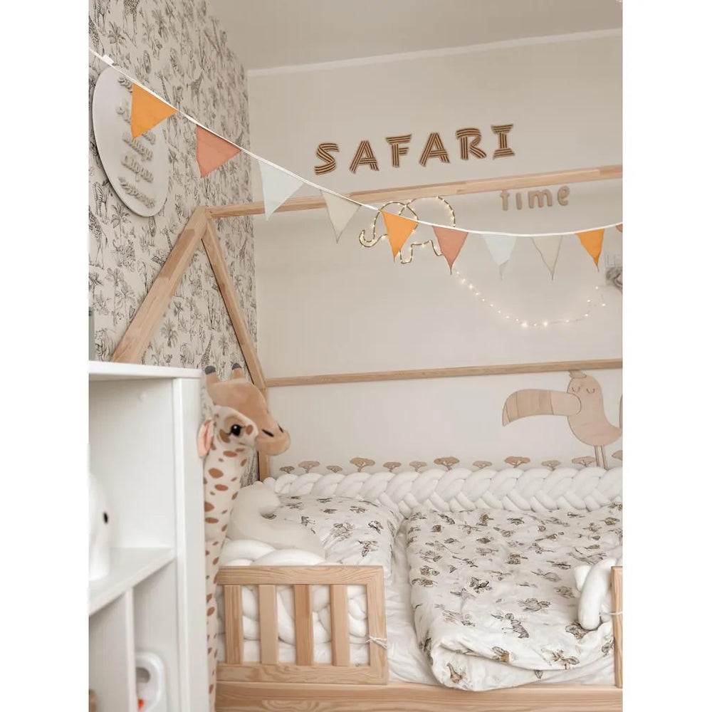 Tablero de madera para pared - Safari Time - 125 cm x 19 cm - Decoración de pared - Recortar ahora