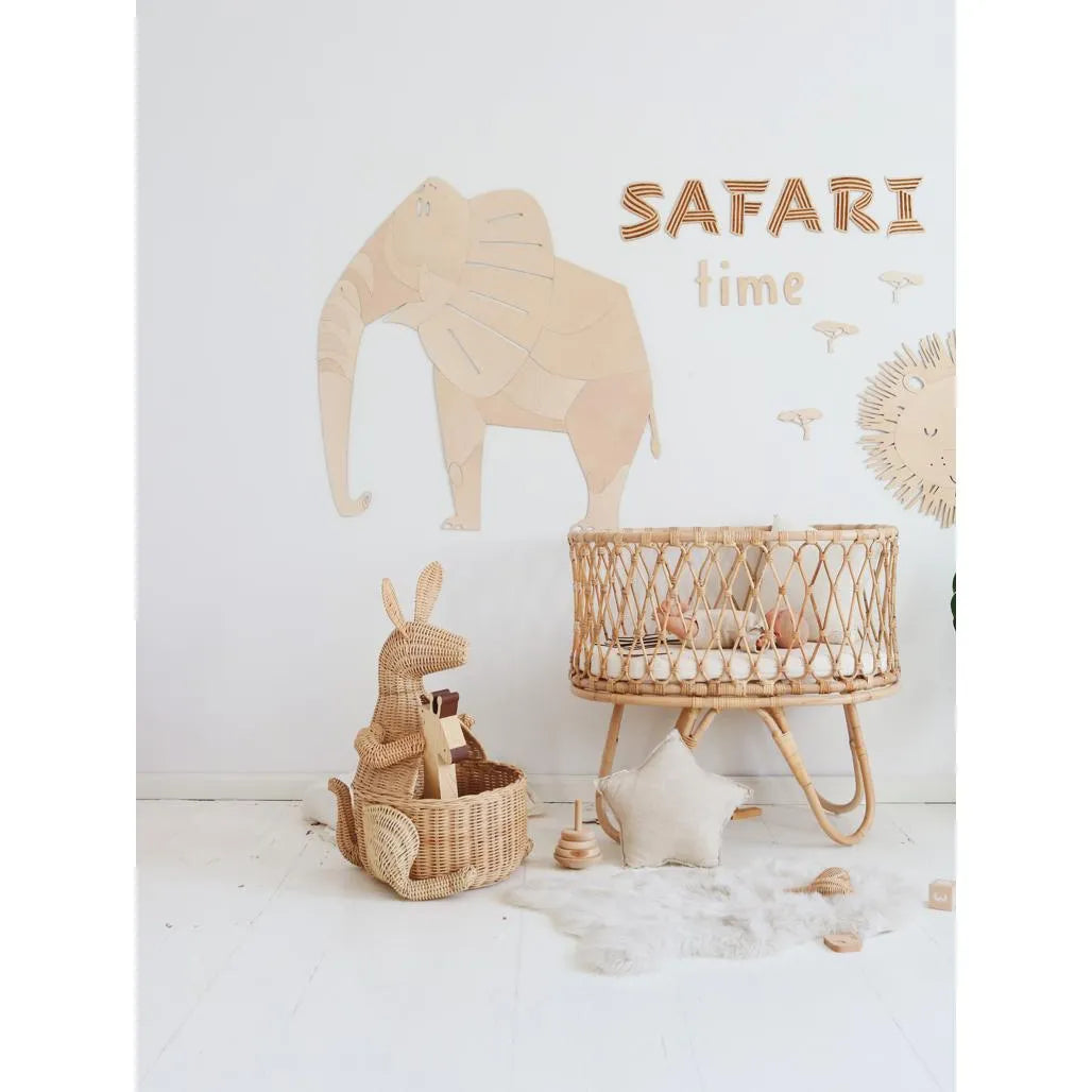Tablero de madera para pared - Safari Time - 125 cm x 19 cm - Decoración de pared - Recortar ahora