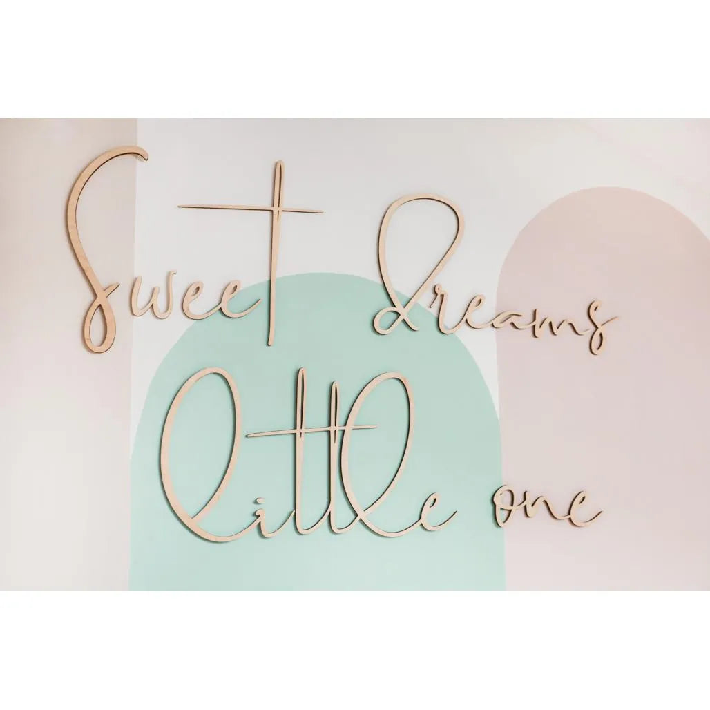 Tablero de madera para pared: Dulces sueños en miniatura - 150 cm x 30 cm - Decoración de pared - Recortar ahora