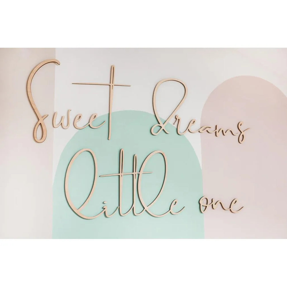 Tablero de madera para pared: Dulces sueños en miniatura - 150 cm x 30 cm - Decoración de pared - Recortar ahora