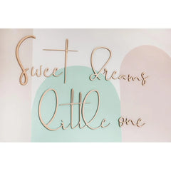 Tablero de madera para pared: Dulces sueños en miniatura - 150 cm x 30 cm - Decoración de pared - Recortar ahora