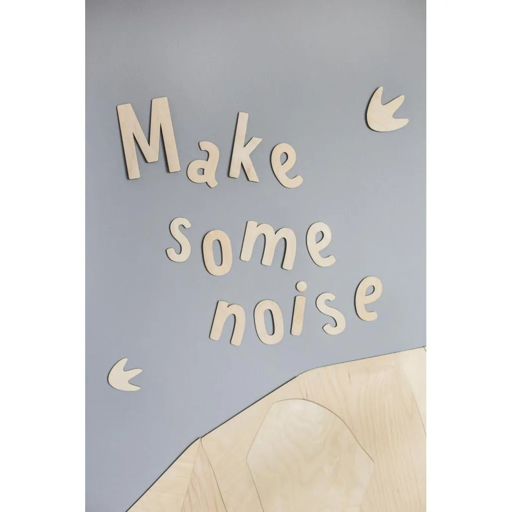 Wandschild aus Holz: "Make Some Roarr Noise" – 140 cm x 15 cm – Wanddekoration – Jetzt zuschneiden