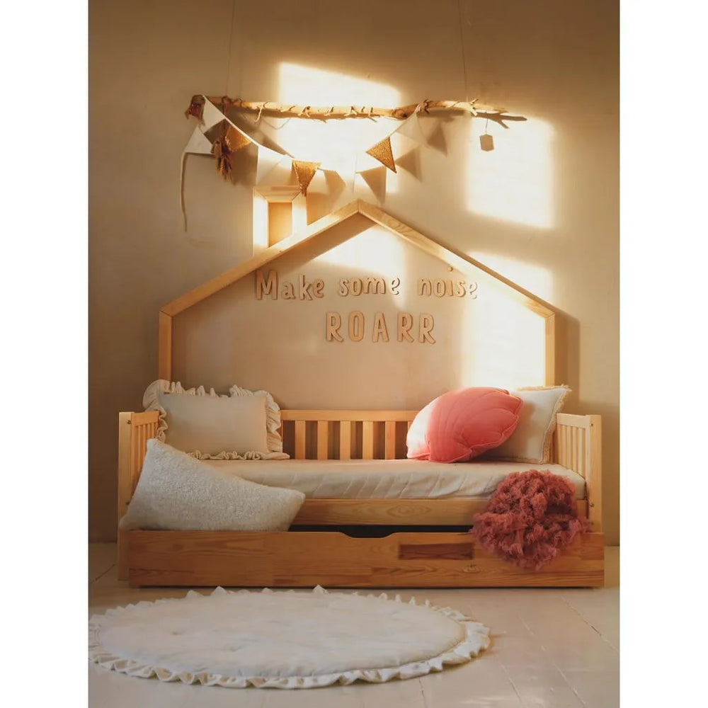 Wandschild aus Holz: "Make Some Roarr Noise" – 140 cm x 15 cm – Wanddekoration – Jetzt zuschneiden