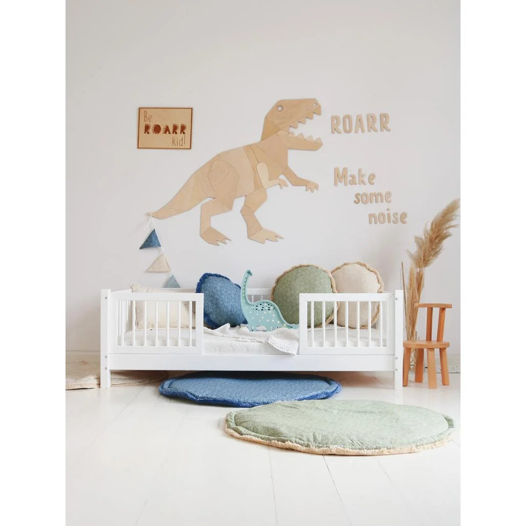 Puinen Seinätaulu: Pidä Meteliä Roarr - 140cmx15cm - Seinäkoriste - Cut It Now
