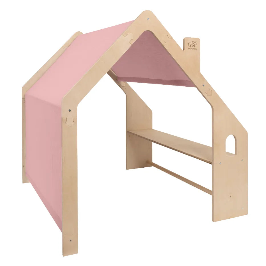 Puidust Maja Värvilise Katusega - Montessori Mängumaja - Meowbaby