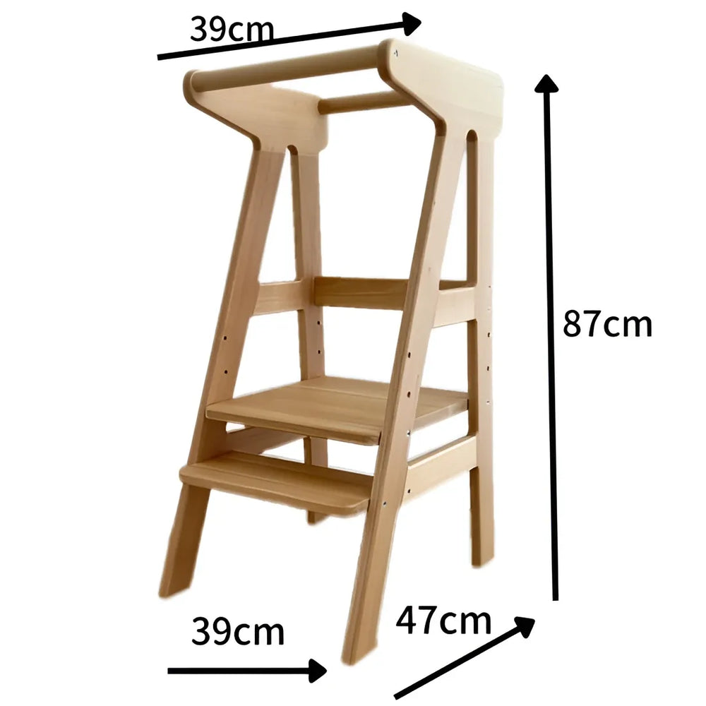 Drevený Kuchynský Pomocník v Prírodno-bielej Farbe - Kidozia