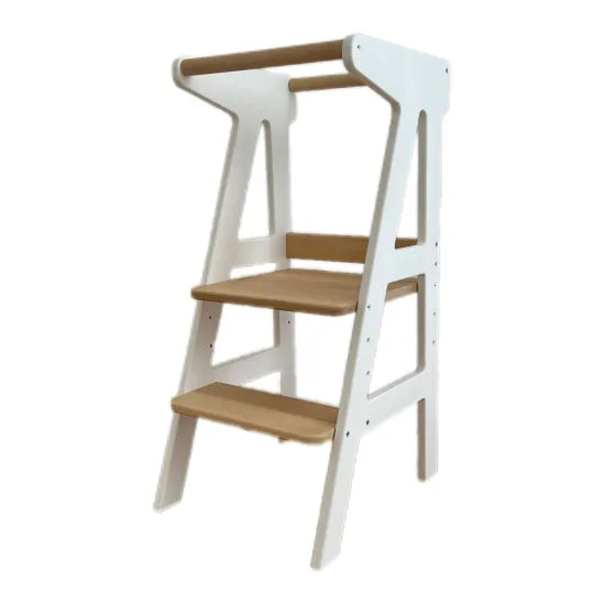 Drevený Kuchynský Pomocník v Prírodno-bielej Farbe - Kidozia