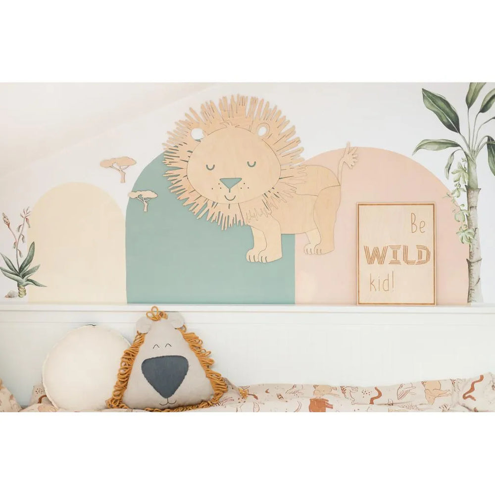 Wooden Poster 'Be a Wild Child' - 30cmx39cm - Wall Decoration - Cut It Now