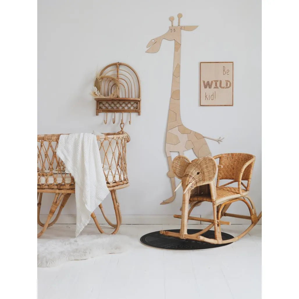 Wooden Poster 'Be a Wild Child' - 30cmx39cm - Wall Decoration - Cut It Now