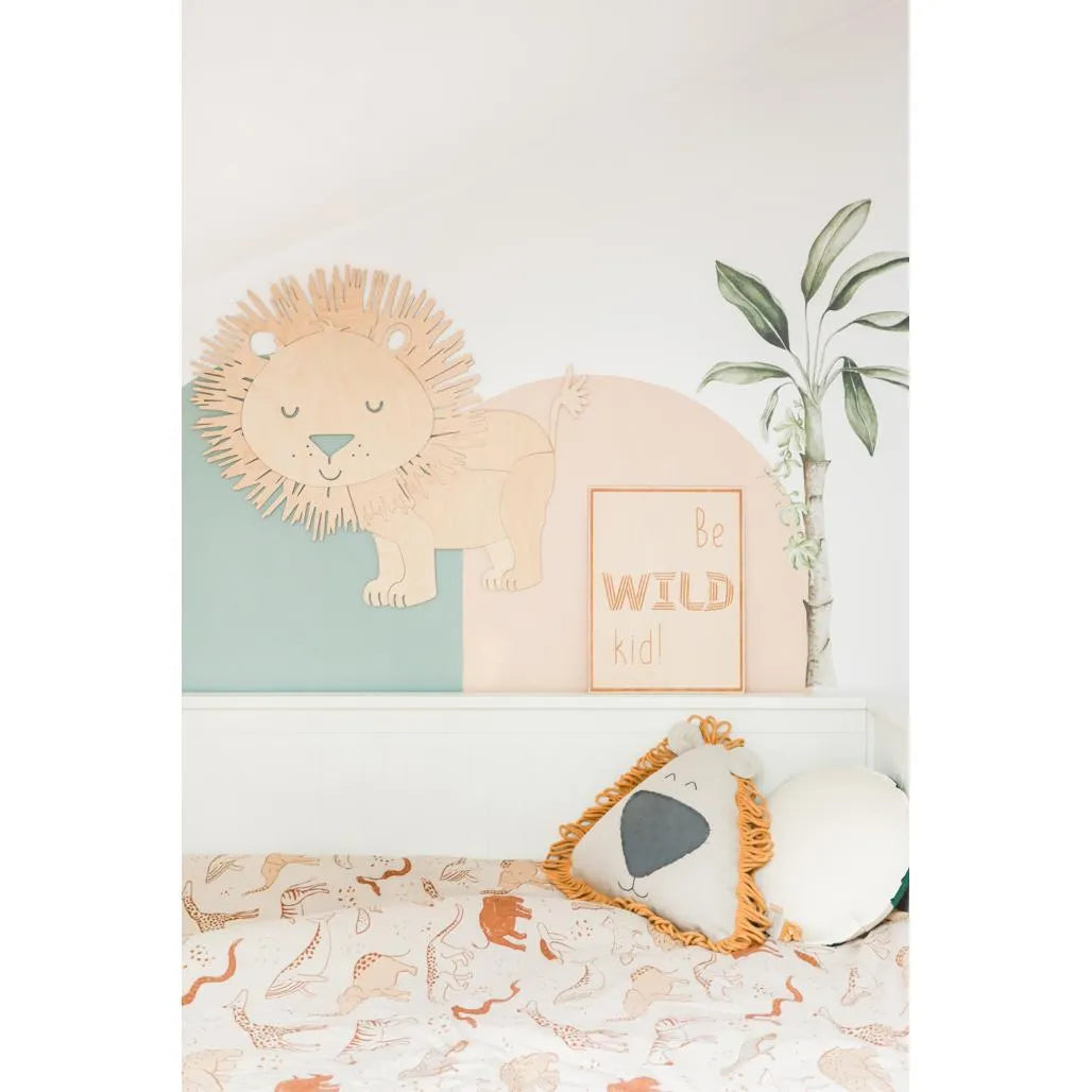 Wooden Poster 'Be a Wild Child' - 30cmx39cm - Wall Decoration - Cut It Now