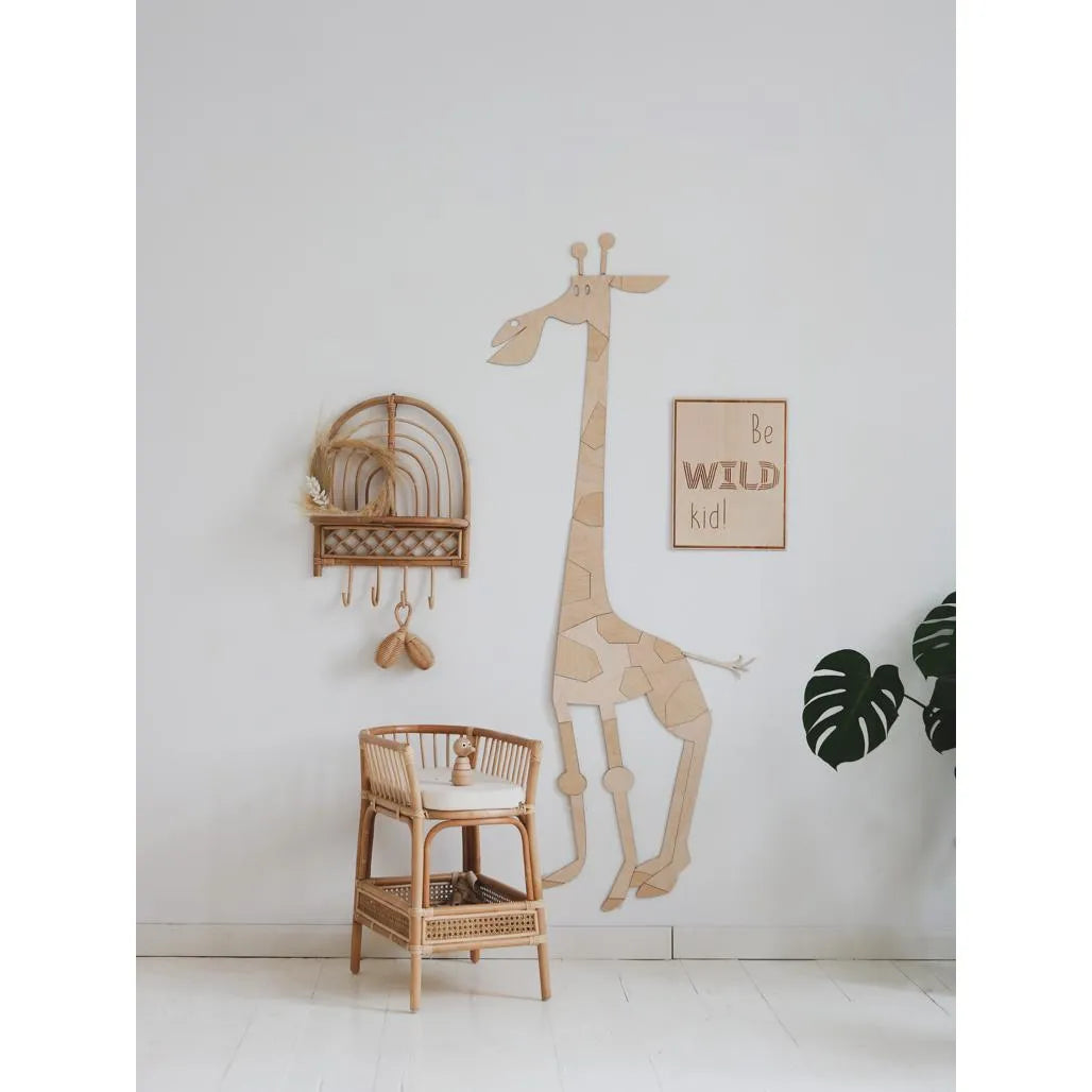 Wooden Poster 'Be a Wild Child' - 30cmx39cm - Wall Decoration - Cut It Now