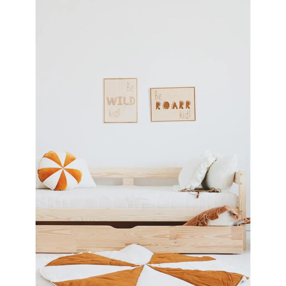 Affiche en bois « Soyez une lionne » - 30 cm x 39 cm - Décoration murale - Cut It Now