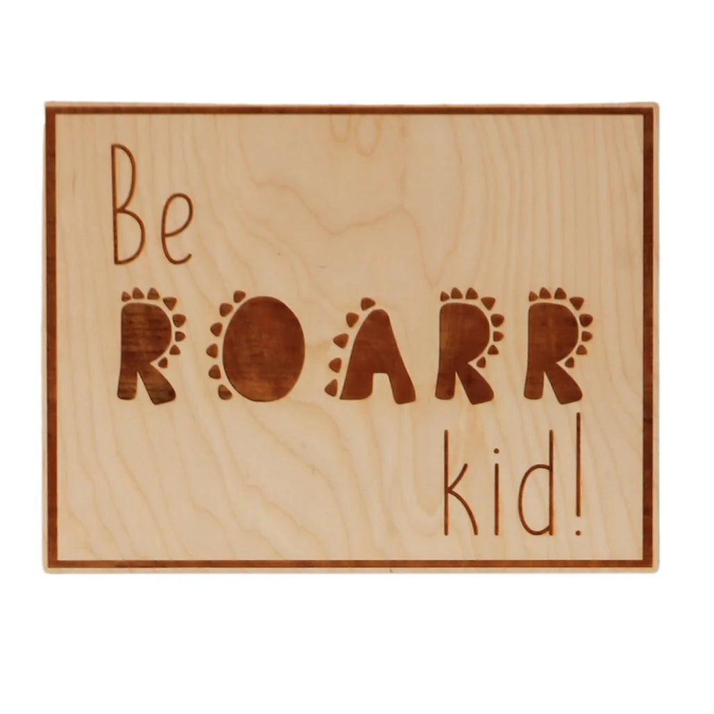 Houten Poster "Wees een Leeuw" - 30cmx39cm - Wanddecoratie - Cut It Now