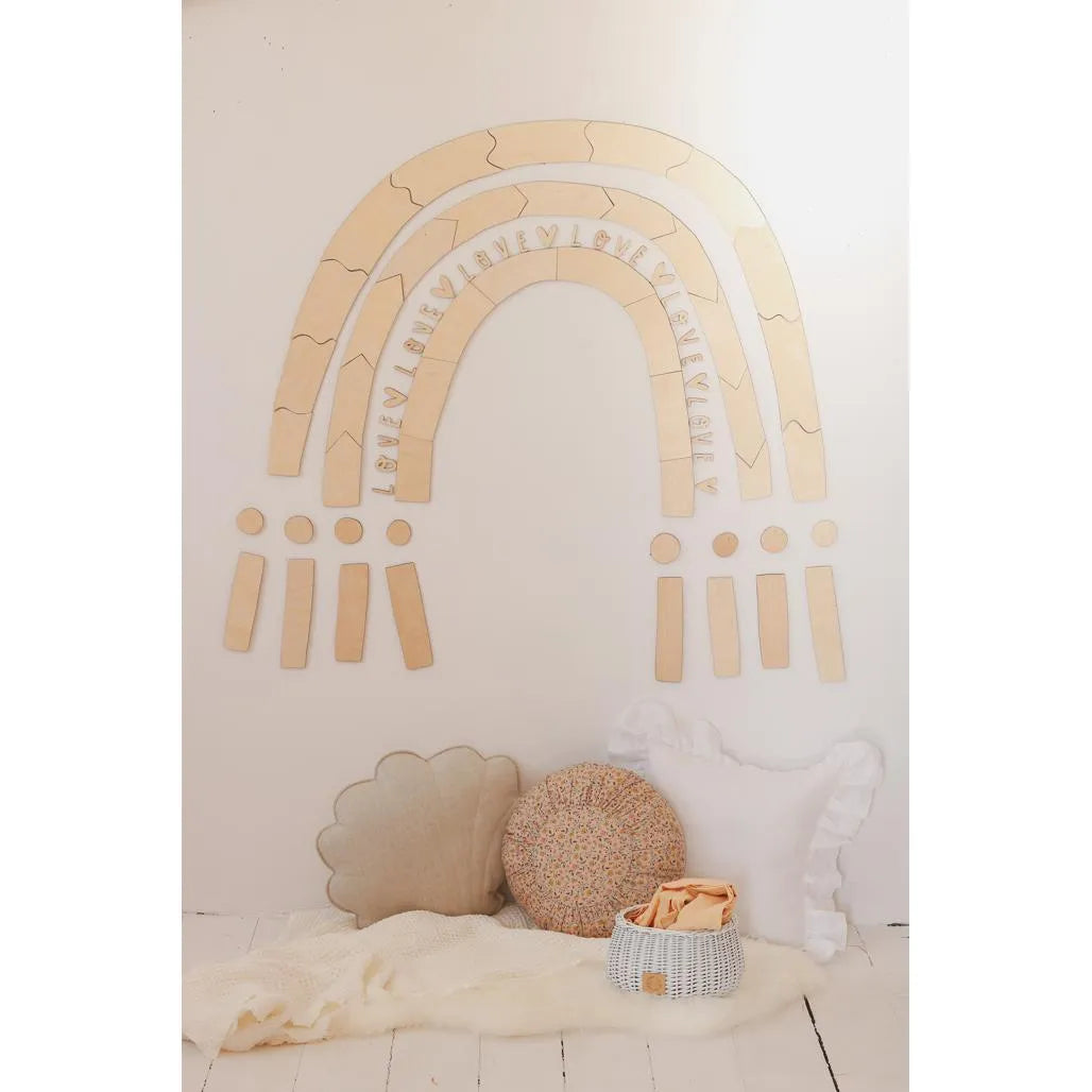 Arc-en-ciel - Décoration murale en bois Taille m - 98 cm x 100 cm - Mur - À découper maintenant