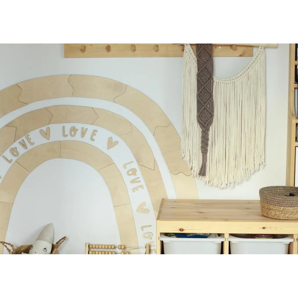 Arcoíris - Decoración de pared de madera tamaño XL - 145 cm x 150 cm - Pared - Recortar ahora