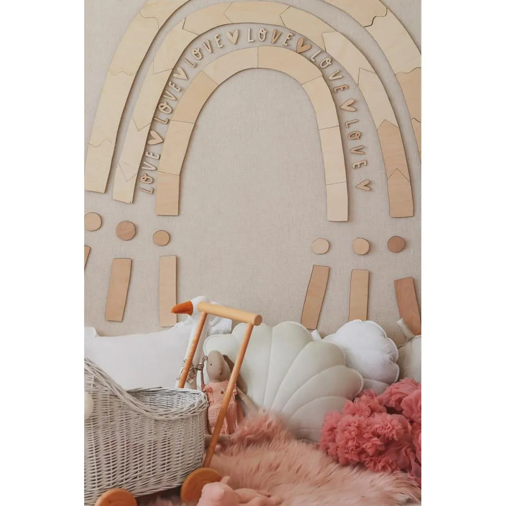 Arcoíris - Decoración de pared de madera tamaño XL - 145 cm x 150 cm - Pared - Recortar ahora