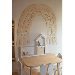 Arcoíris - Decoración de pared de madera tamaño XL - 145 cm x 150 cm - Pared - Recortar ahora