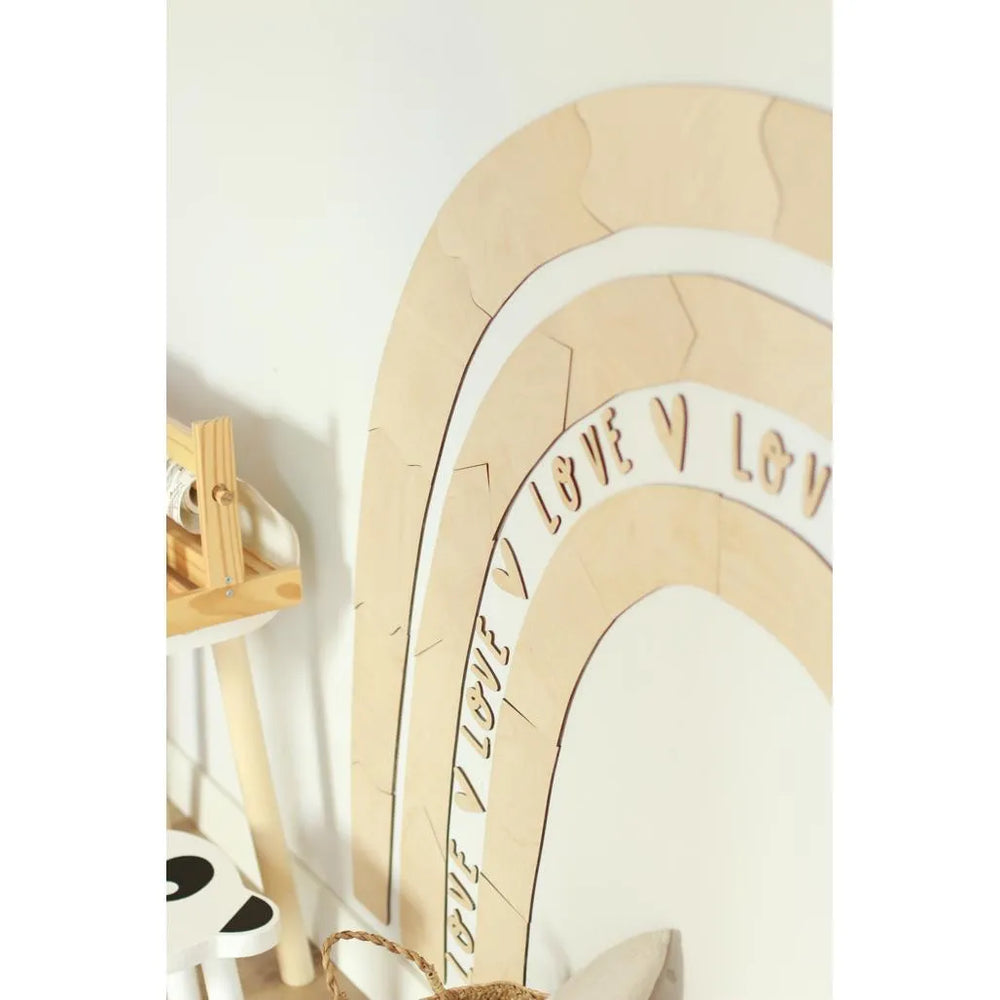 Arcoíris - Decoración de pared de madera tamaño XL - 145 cm x 150 cm - Pared - Recortar ahora