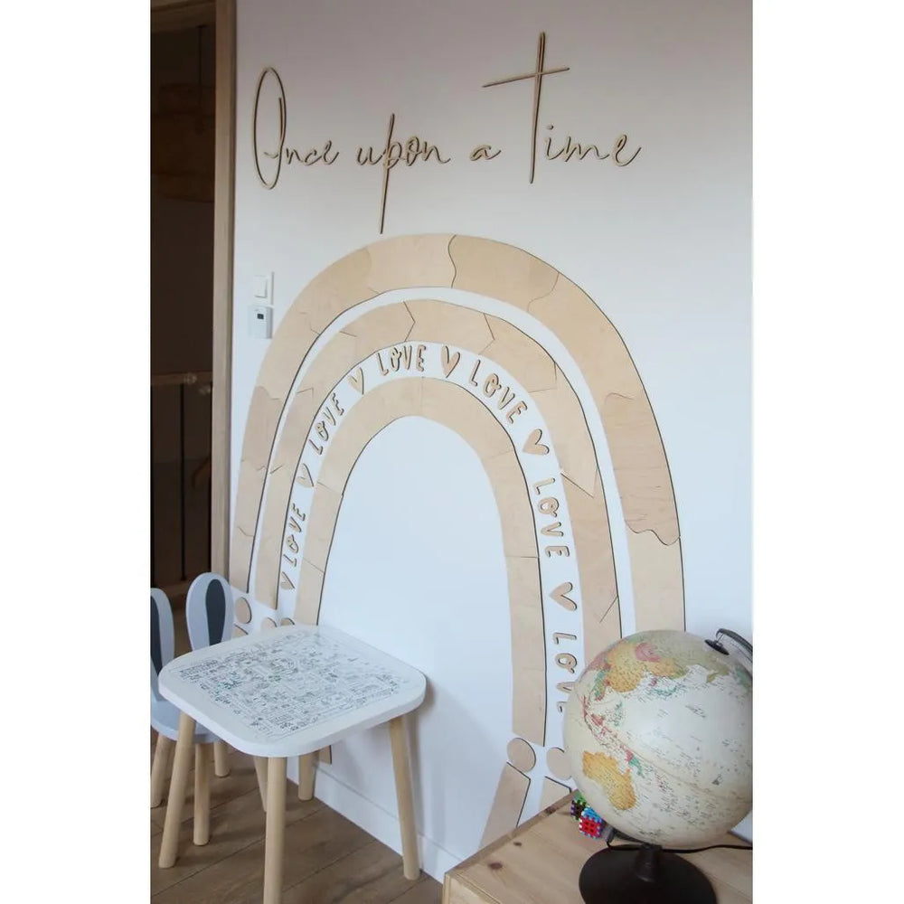 Arcoíris - Decoración de pared de madera tamaño XL - 145 cm x 150 cm - Pared - Recortar ahora